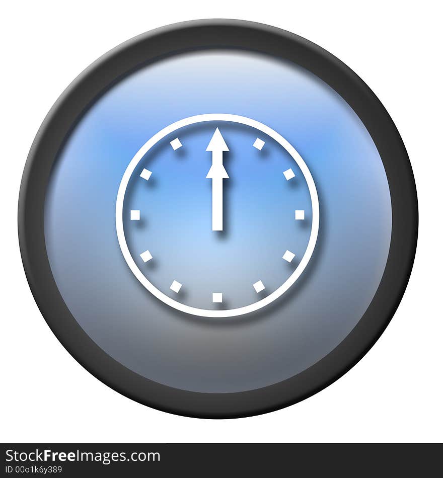 Plastic Button With Clock