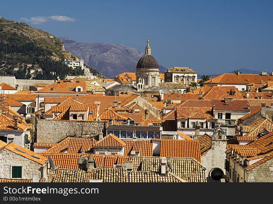 The roofs in Dubrovnik