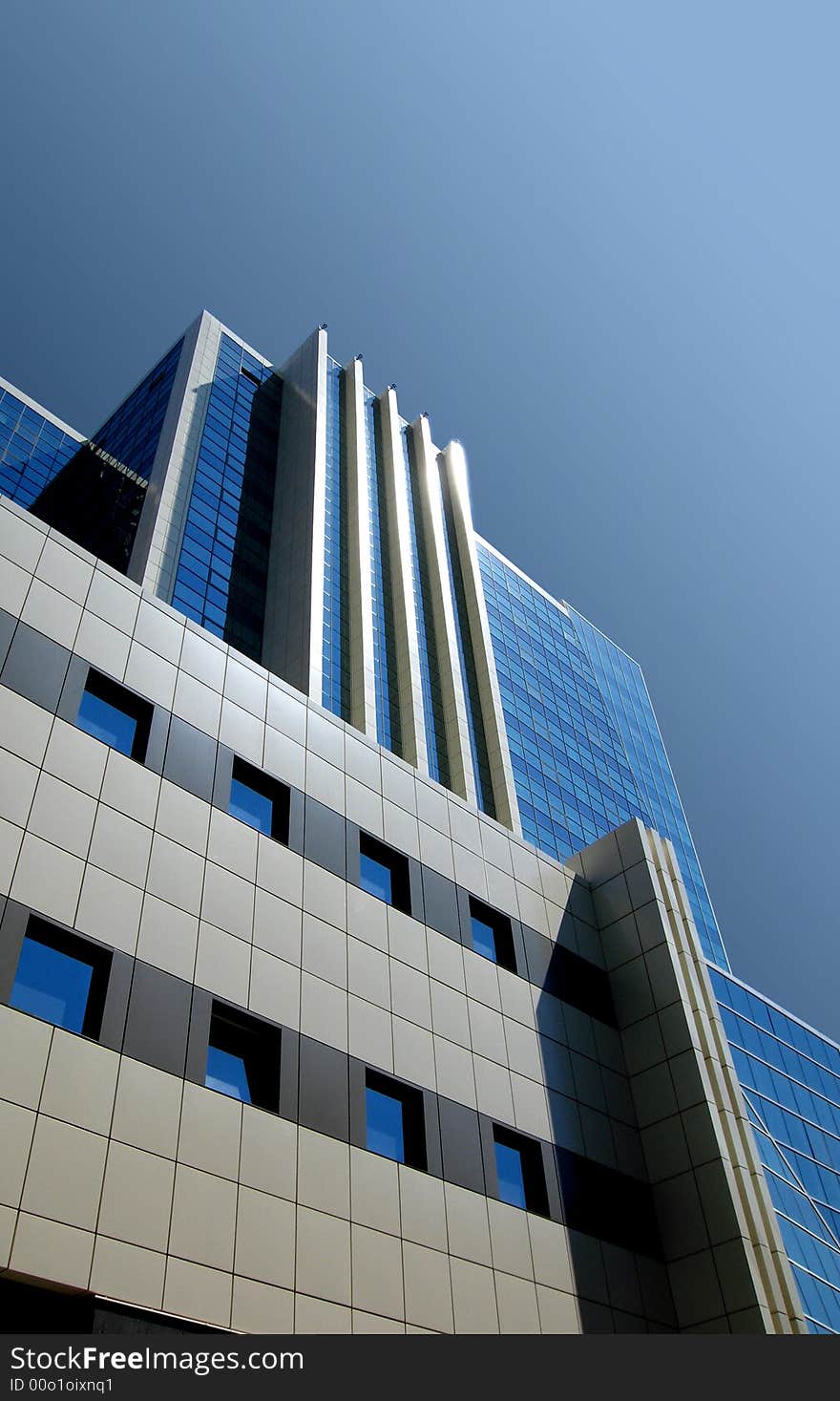 Blue Business Centre on Blue Background