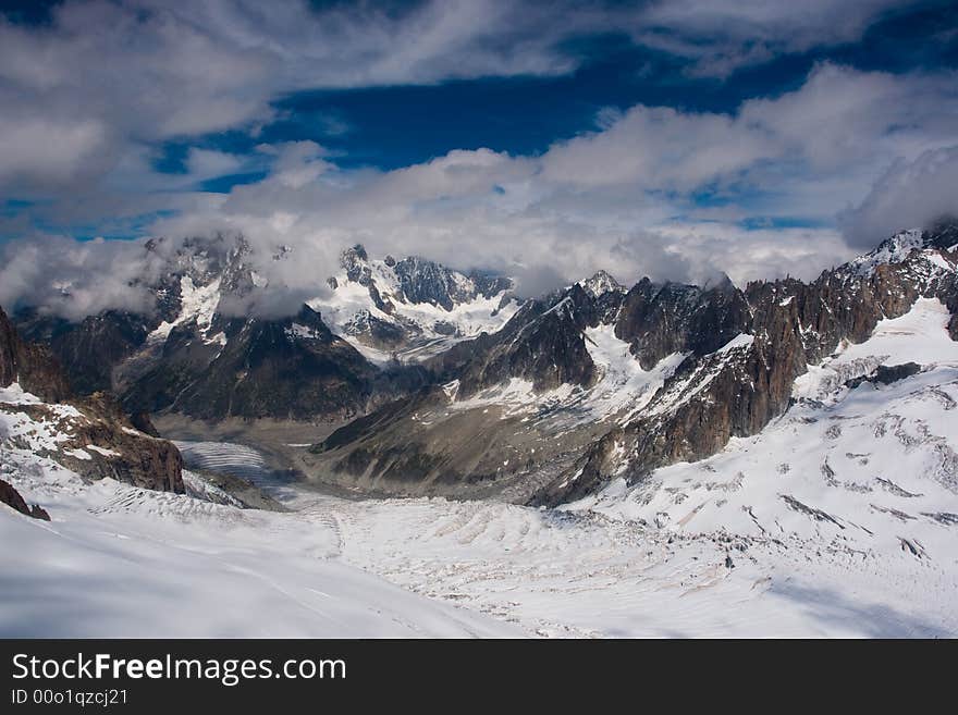 Glacier in the Alps