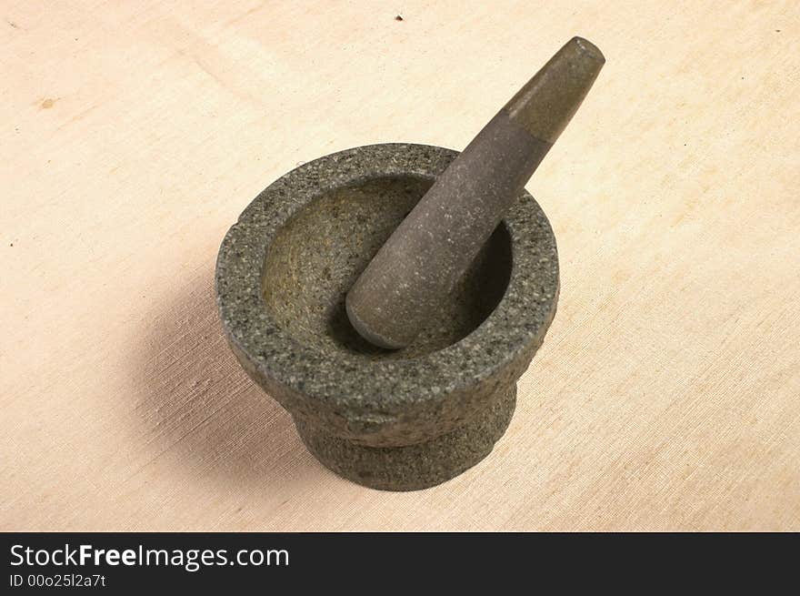 Mortar for powdering or making paste