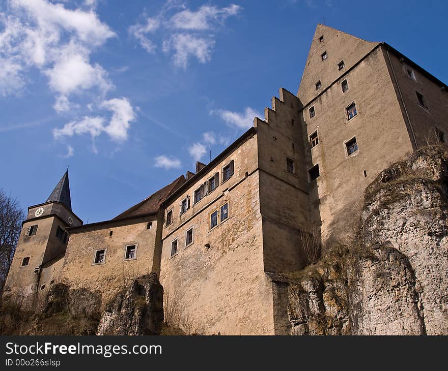 German castle on the edge of a rock. German castle on the edge of a rock