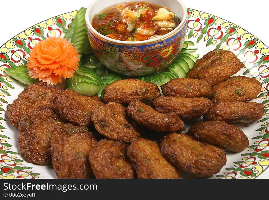 Mint pork fried with herb. Mint pork fried with herb