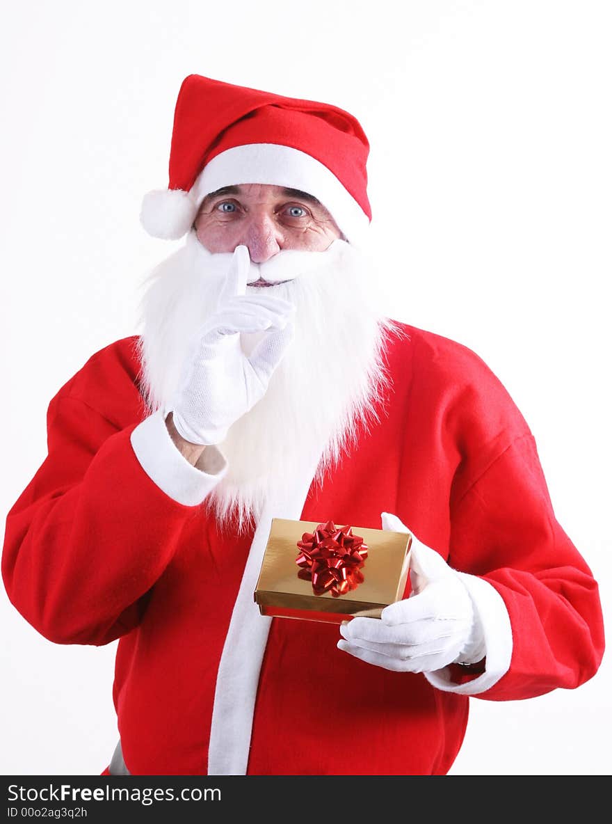 Isolated santa on white background