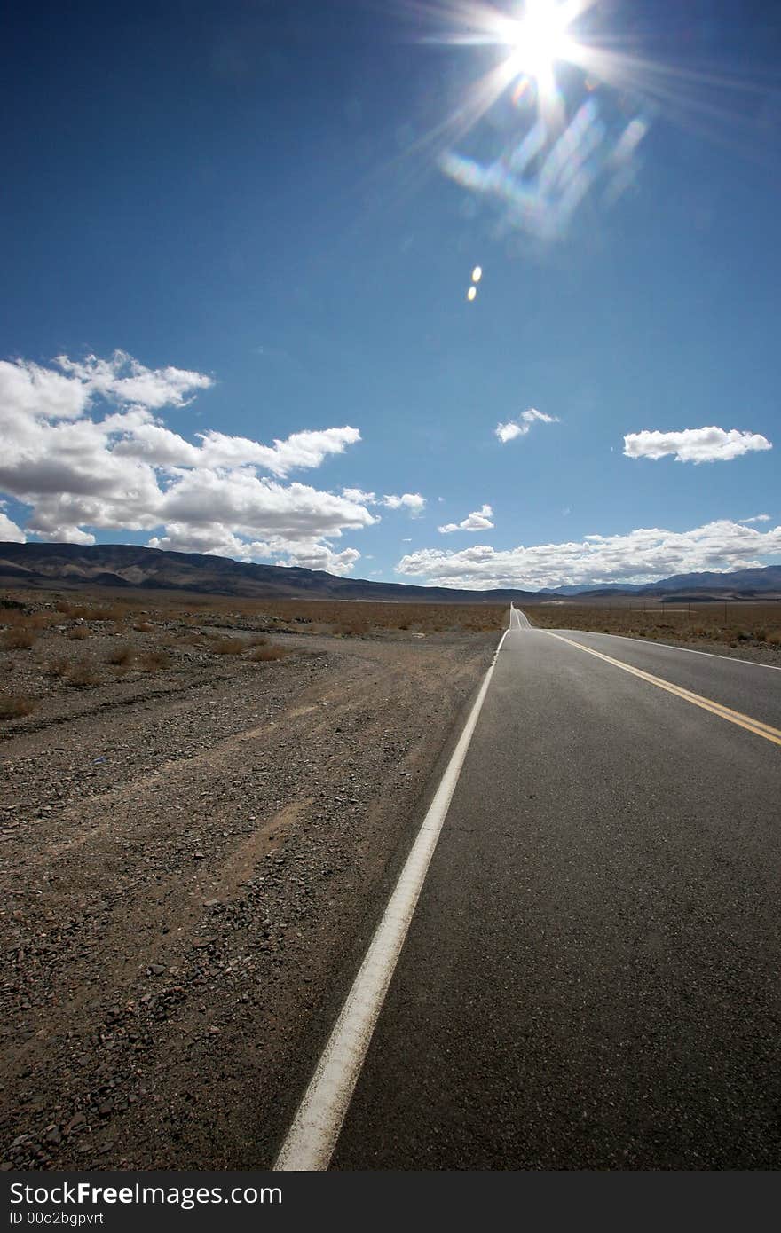 Droad on the Death Valley. Totally no traffic, no gas starion. Droad on the Death Valley. Totally no traffic, no gas starion...