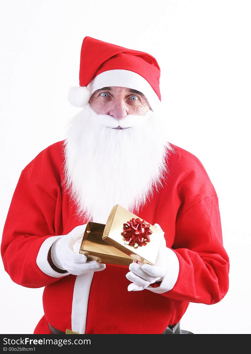 Isolated santa on white background