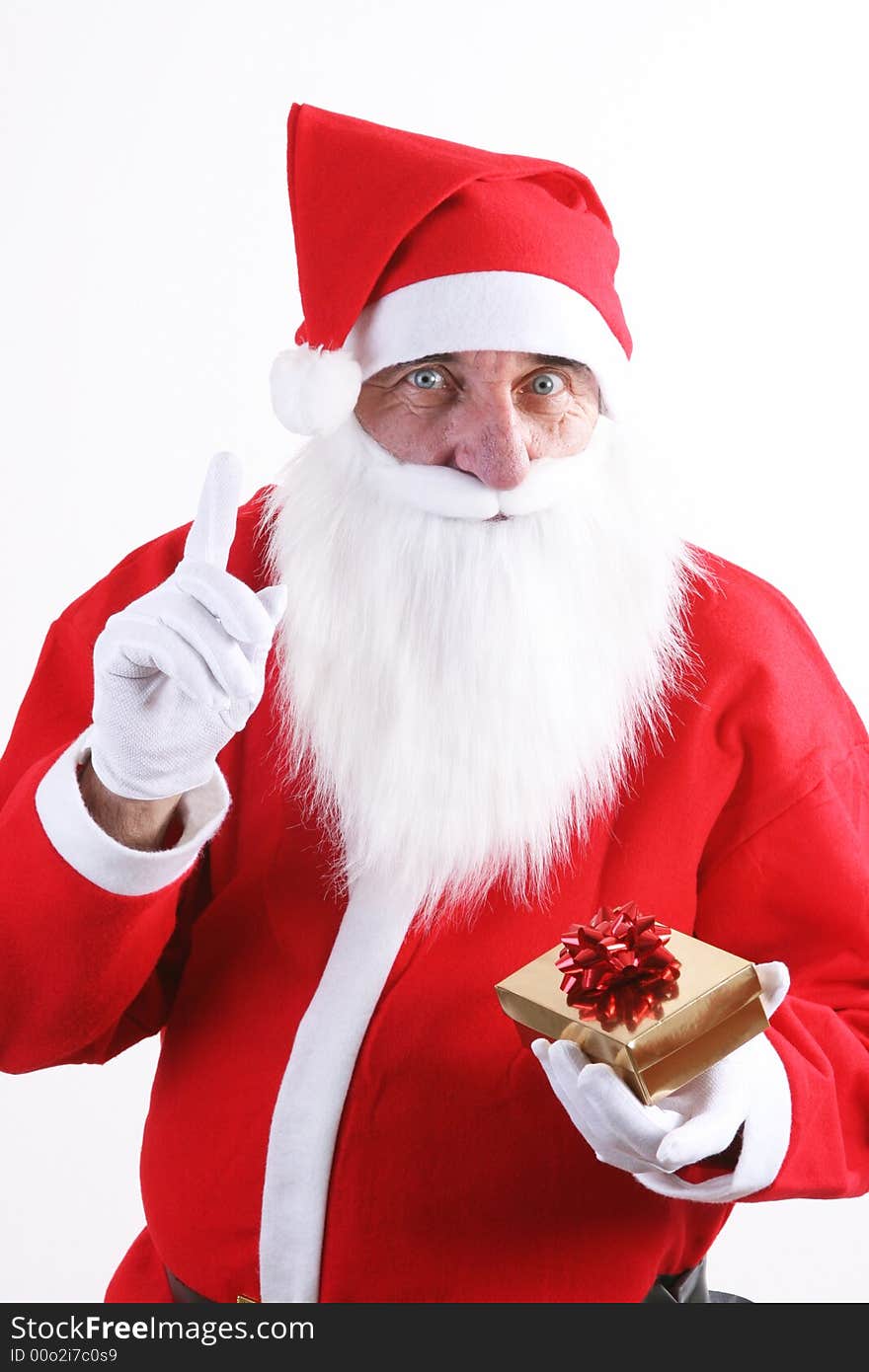 Isolated santa on white background