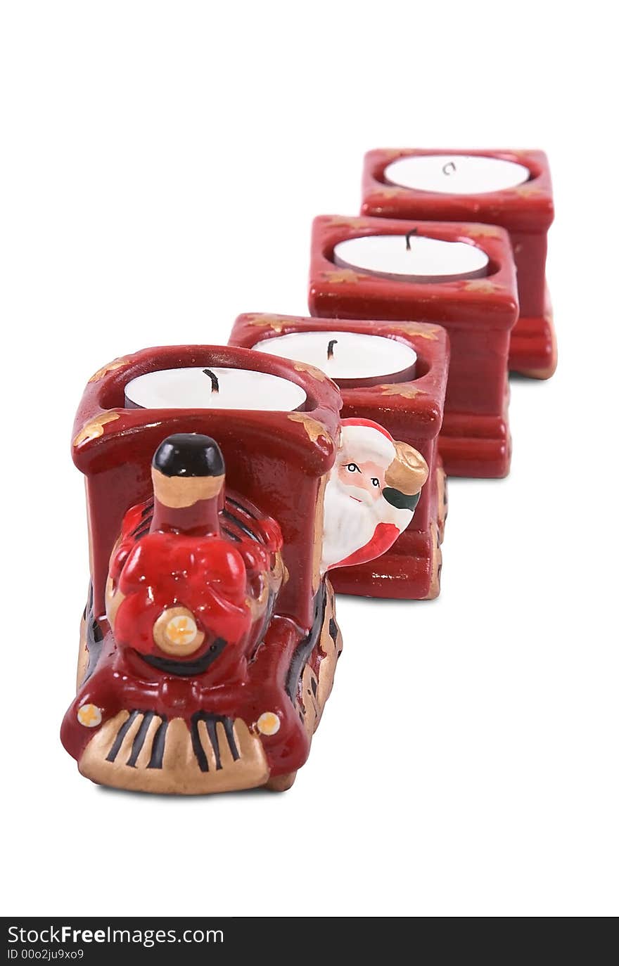 Candlestick in the form of a train