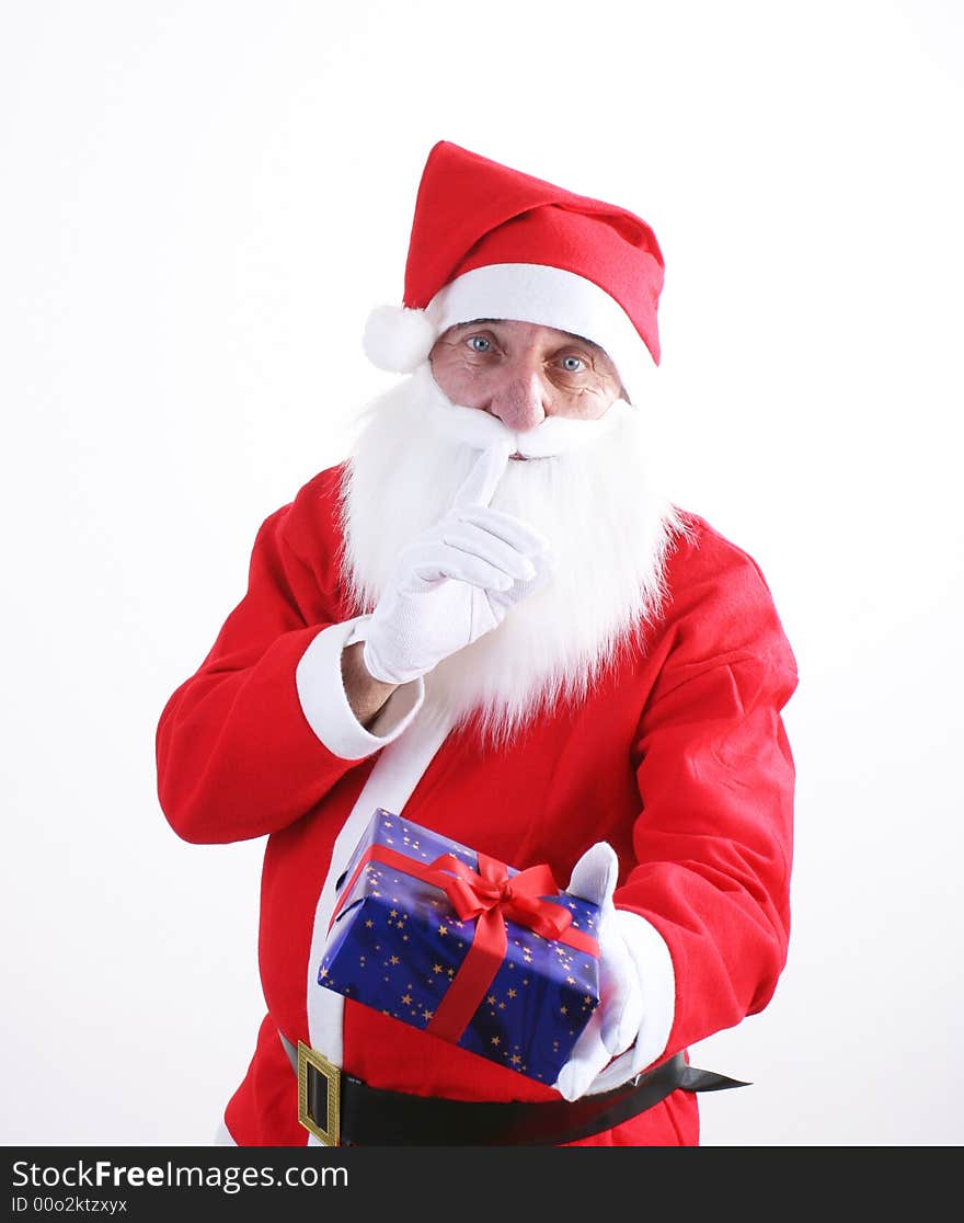 Isolated santa on white background