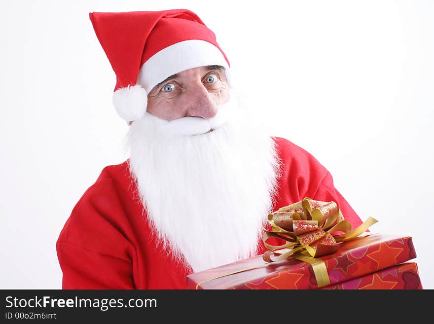 Isolated santa on white background