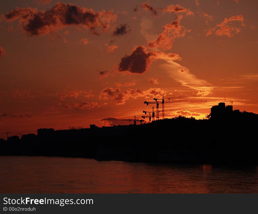 Orange Industrial Sunset