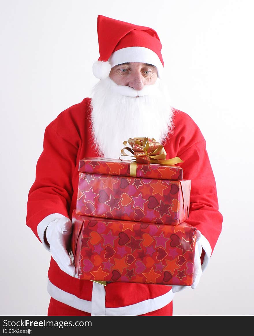 Isolated santa on white background