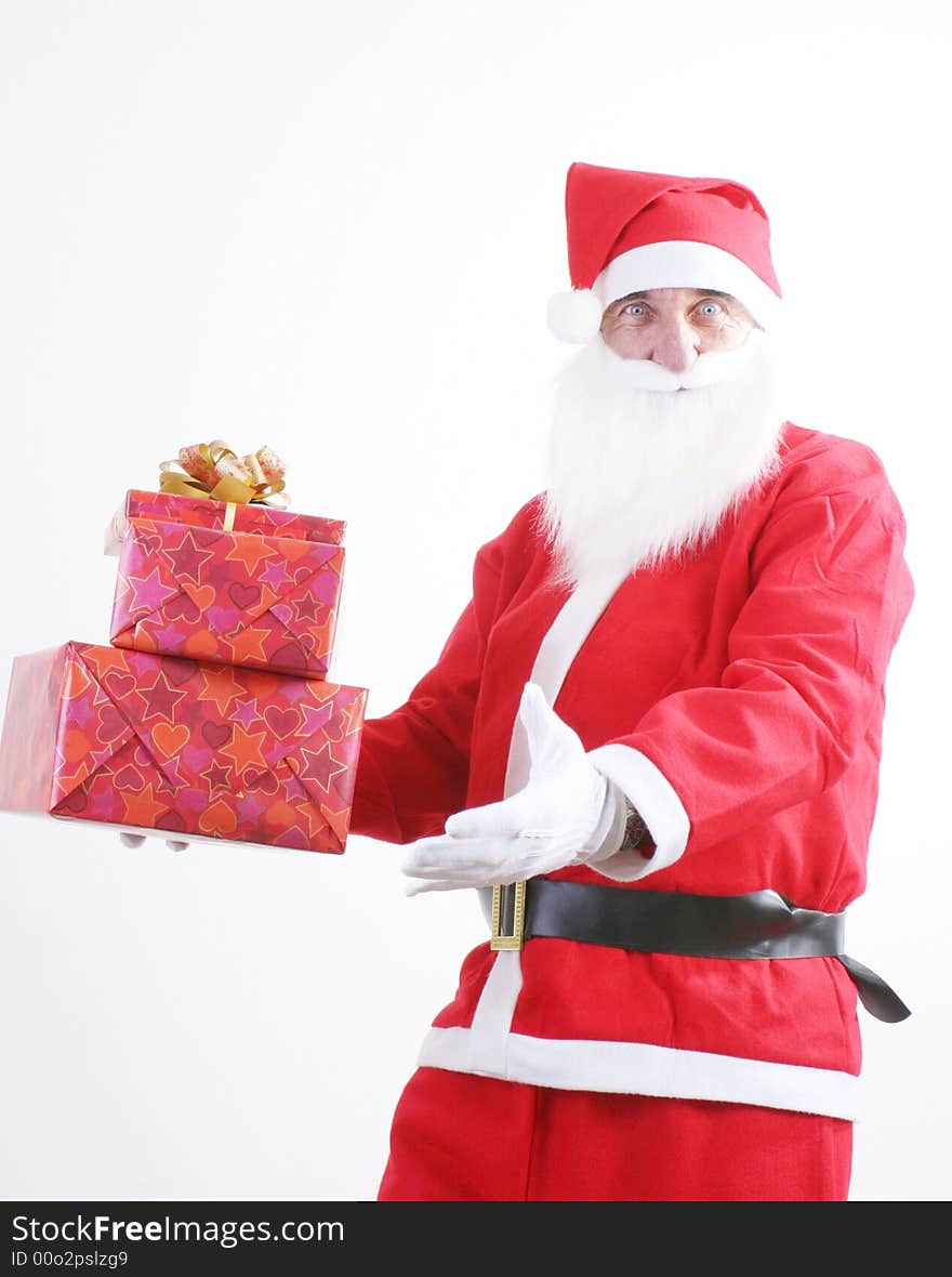 Isolated santa on white background