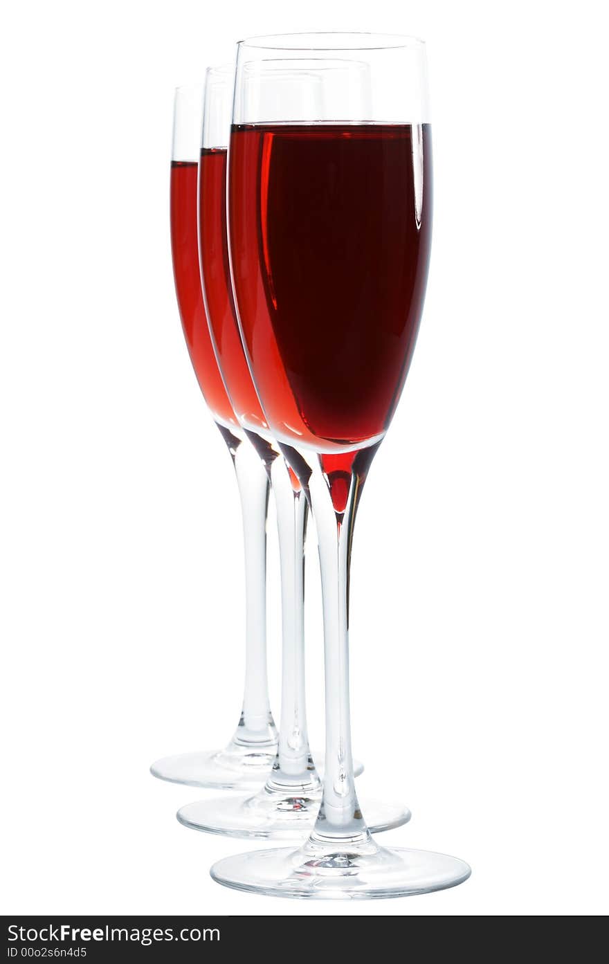 Glasses with red wine