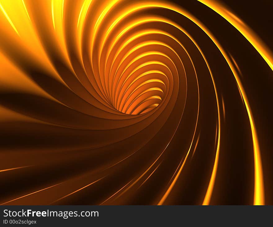 A beautiful abstract orange vortex. A beautiful abstract orange vortex