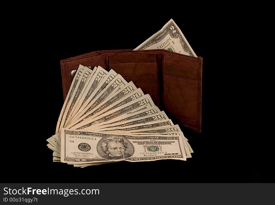 Wallet with Two Dollar Bill