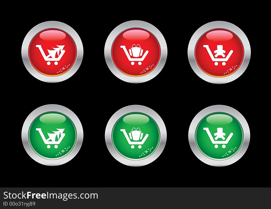 Christmas shopping icons