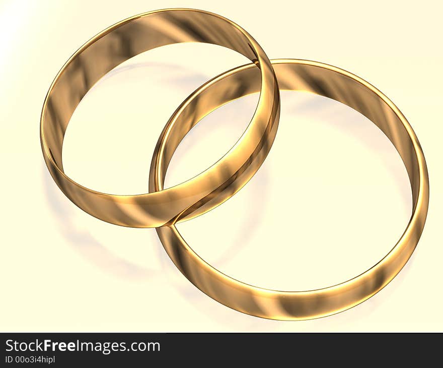 Wedding rings on a white background. Wedding rings on a white background