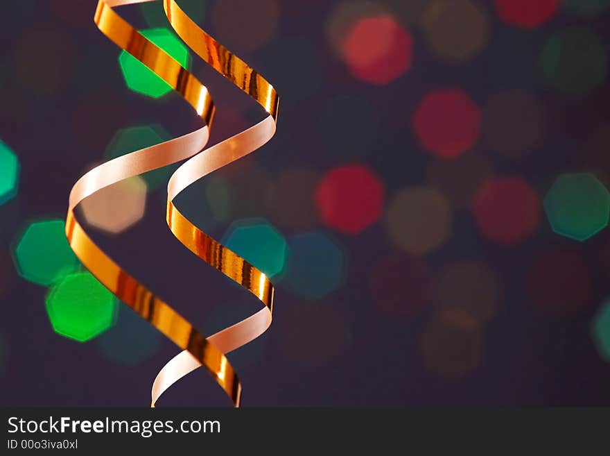 An image of ribbons on christmas background