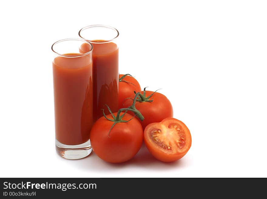 Fresh Tomatoes And Juice