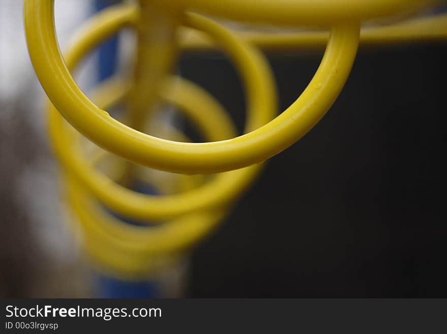 An abstract view of a playground toy.