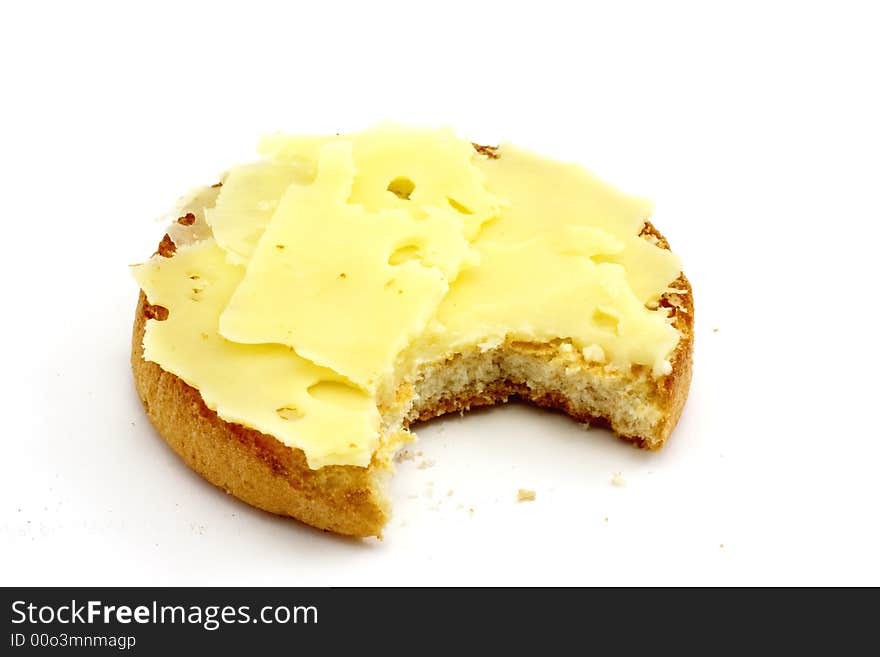 Cracker with butter and dutch cheese