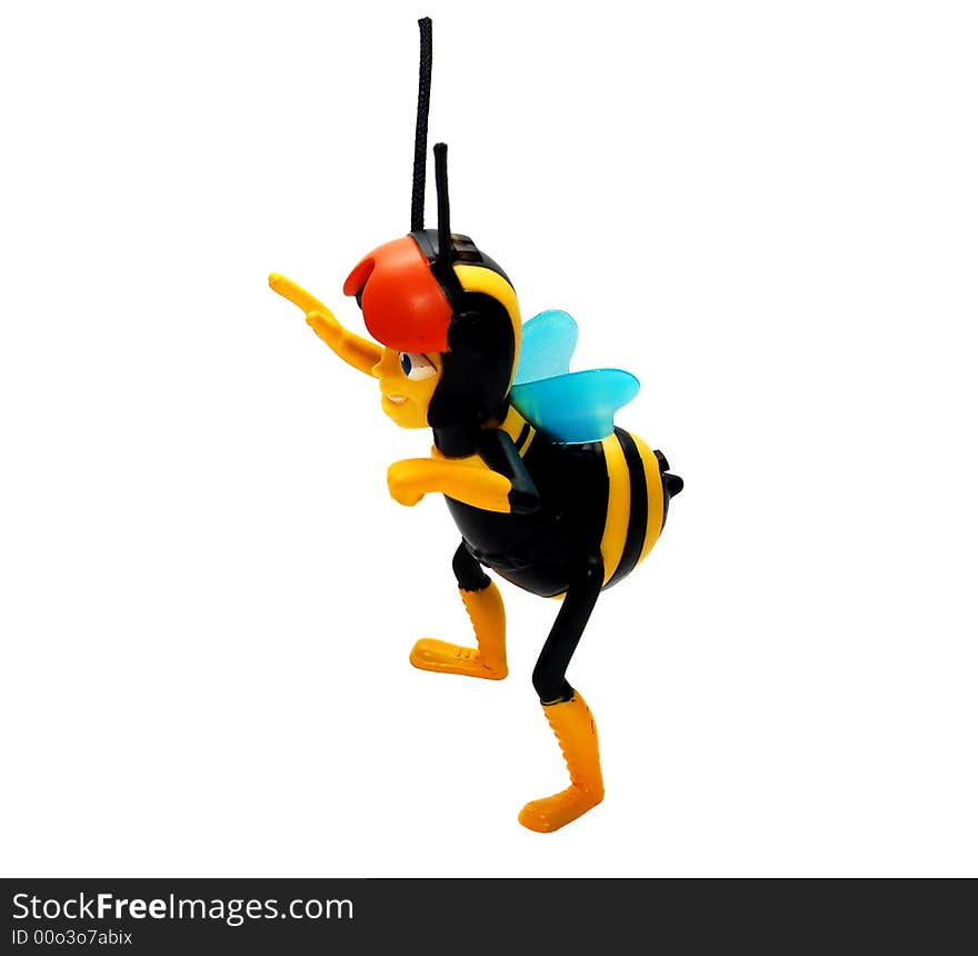 Bee toy image isolated on the white background