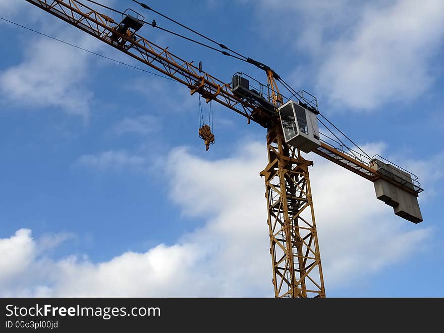 Close-up of the Construction crane