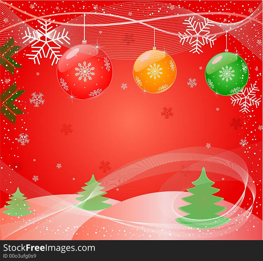 Abstract  Christmas background - vector illustration. Abstract  Christmas background - vector illustration