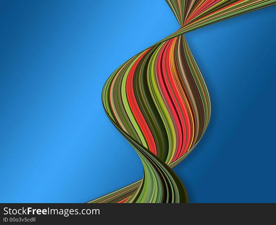 Twisted line pattern on graduated blue background. Twisted line pattern on graduated blue background