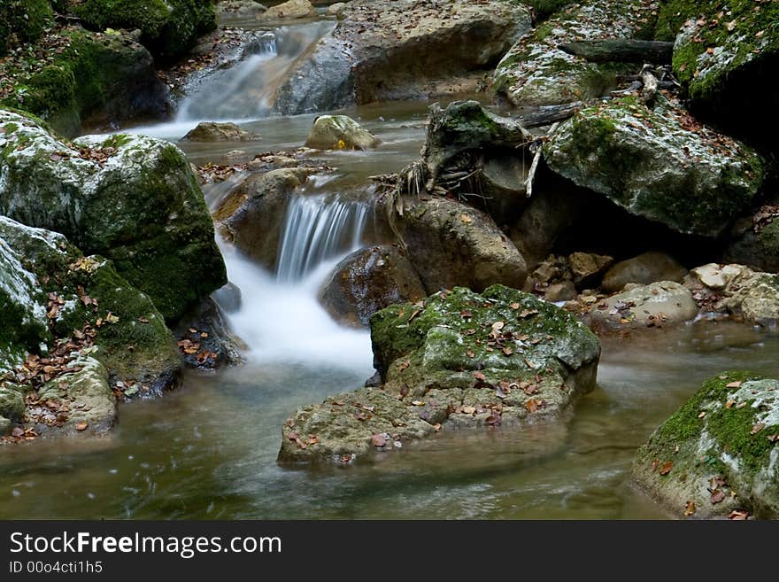 Water flowing in the creek. Tranquil scene. Canon 400d. Water flowing in the creek. Tranquil scene. Canon 400d