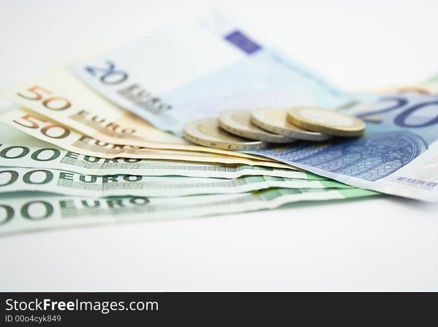 Money on white background, isolated