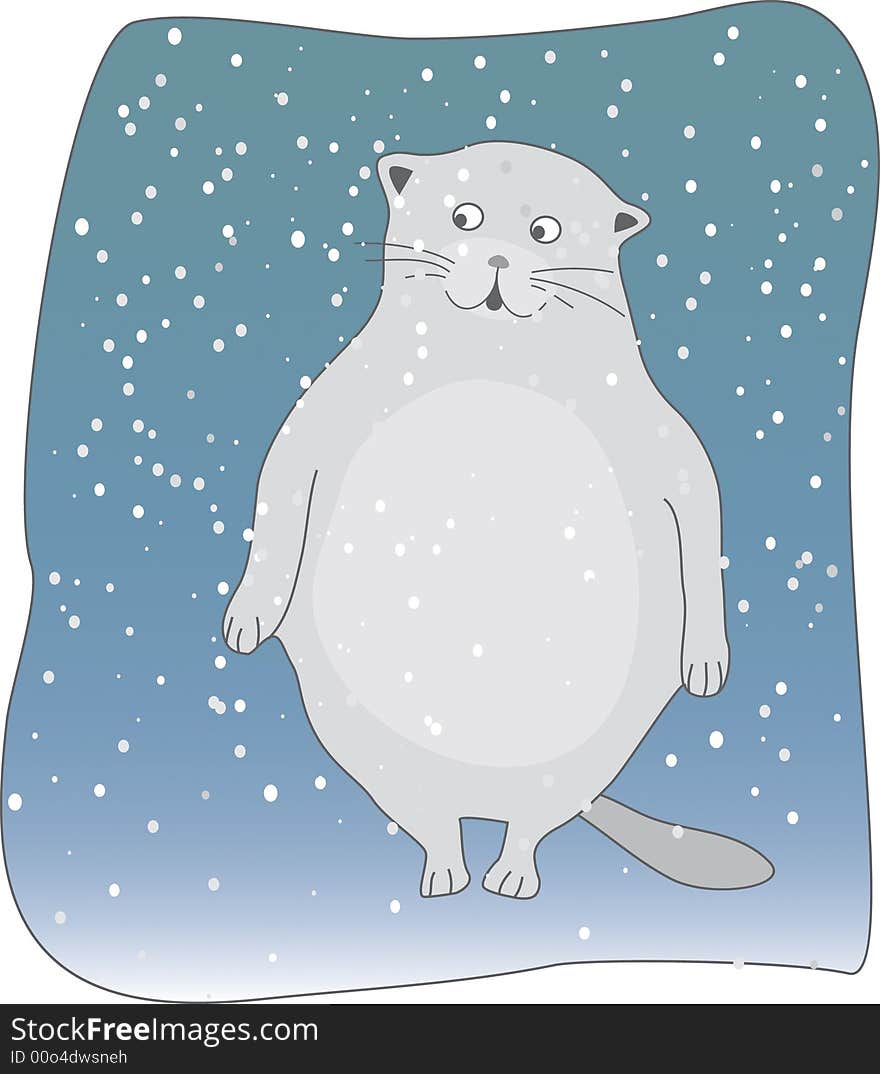 Cat&snowflakes