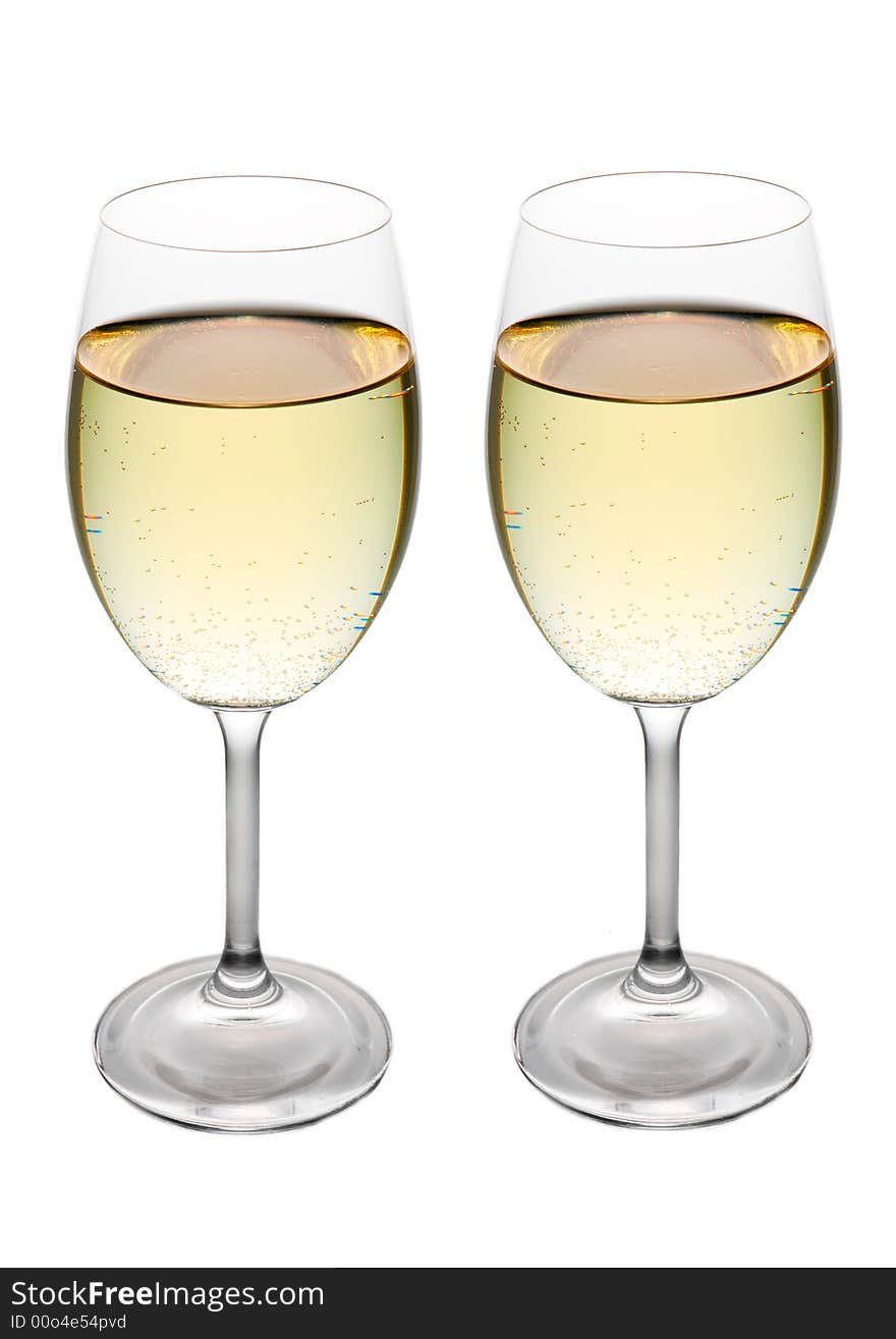 Two Glasses Of White Wine