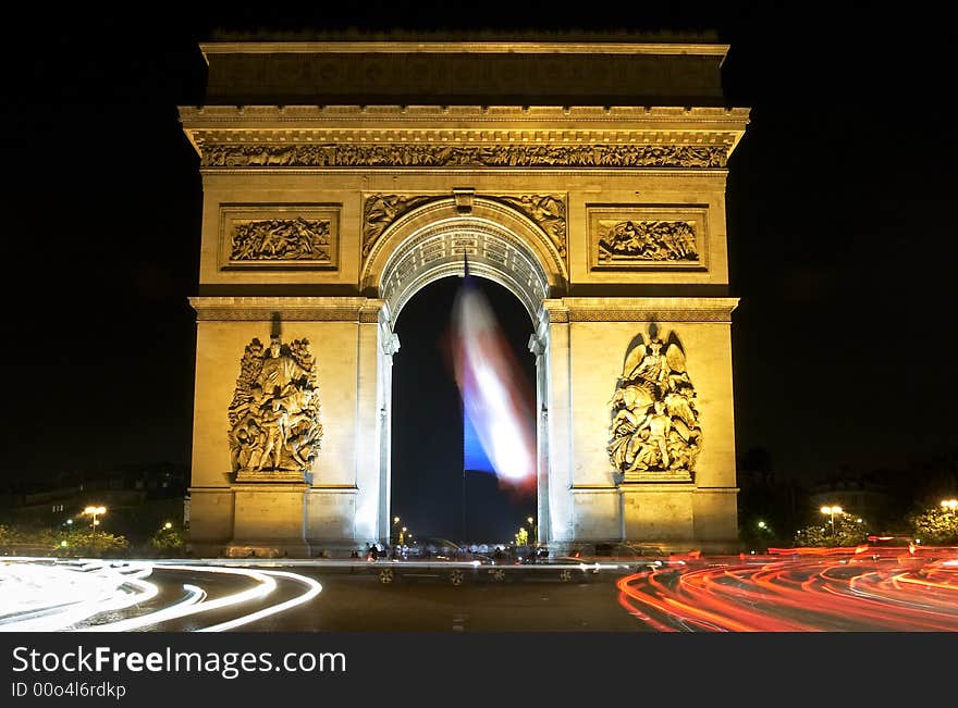 Arch of triomphe on the Champs Elysees