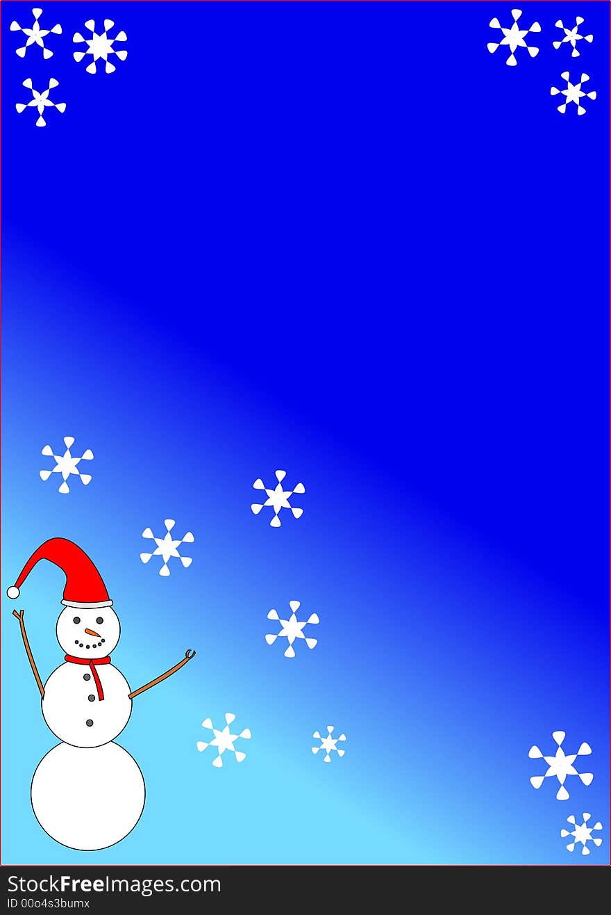 Snowman Christmas Background