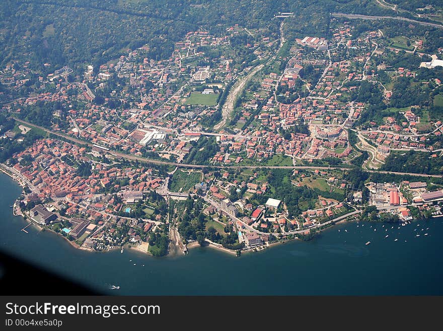 Aerial view of the town of Lesa More info on Lesa . Aerial view of the town of Lesa More info on Lesa