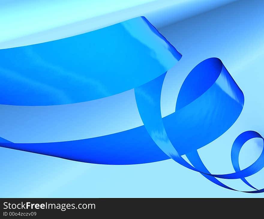 Abstract 3d background blue with ribbons