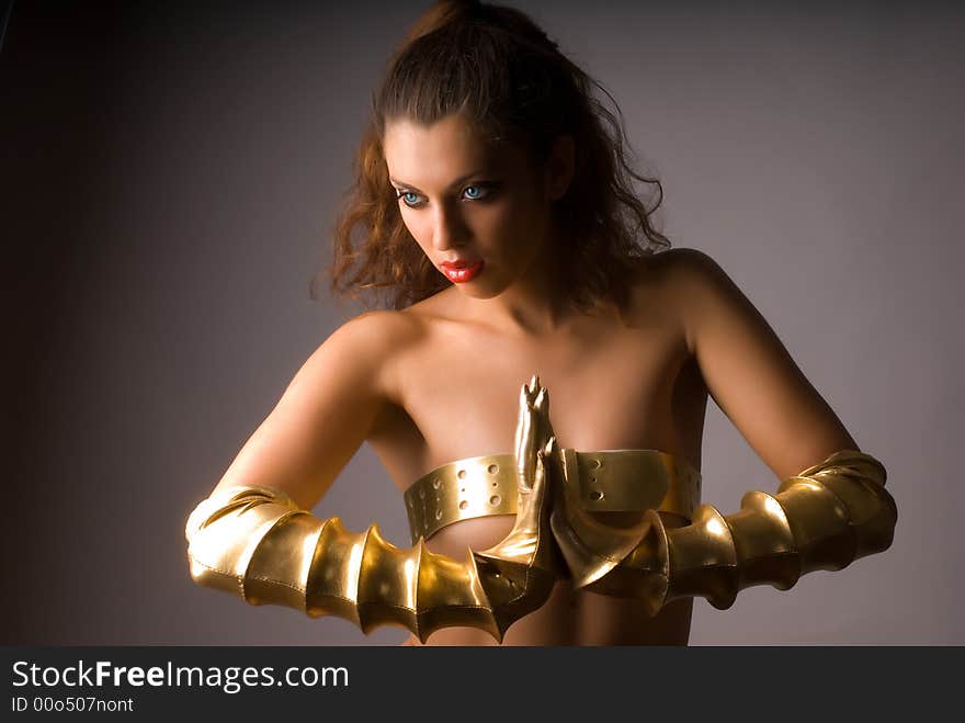 Girl with golden belt