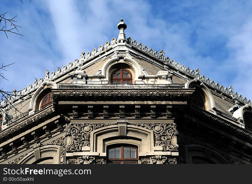 Detail from modern architecture with nests