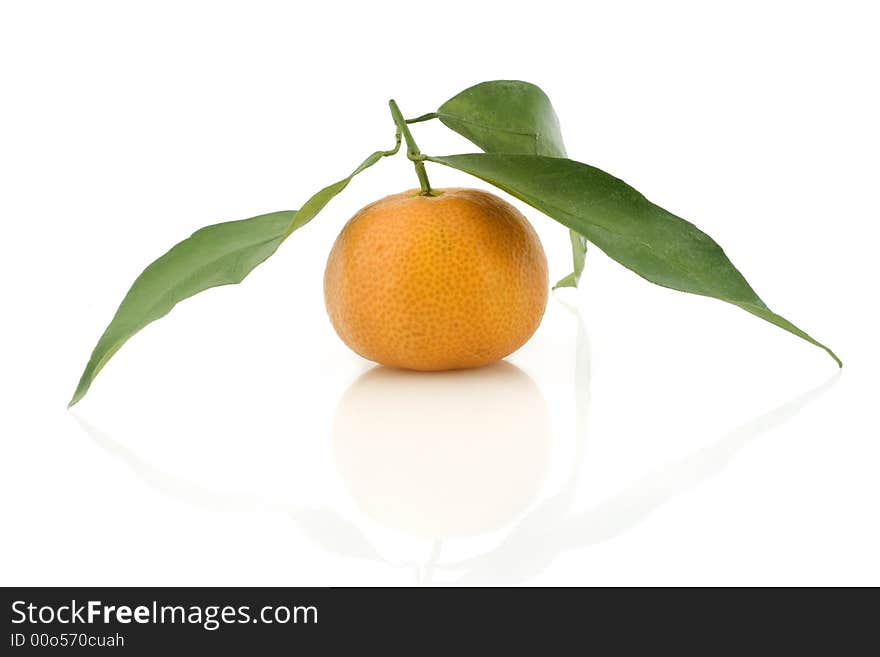 Mandarine isolated on white background