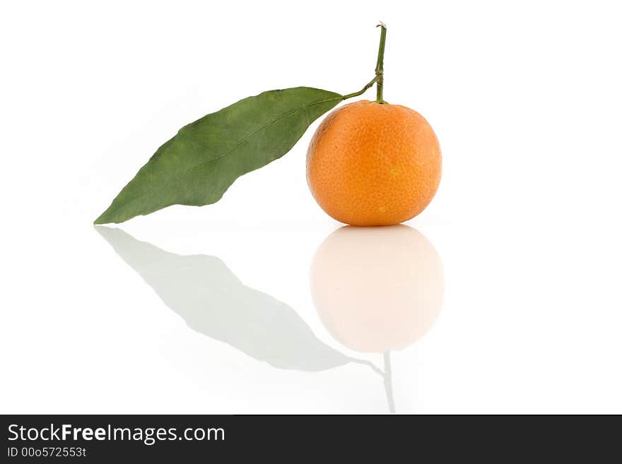 Mandarine isolated on white background