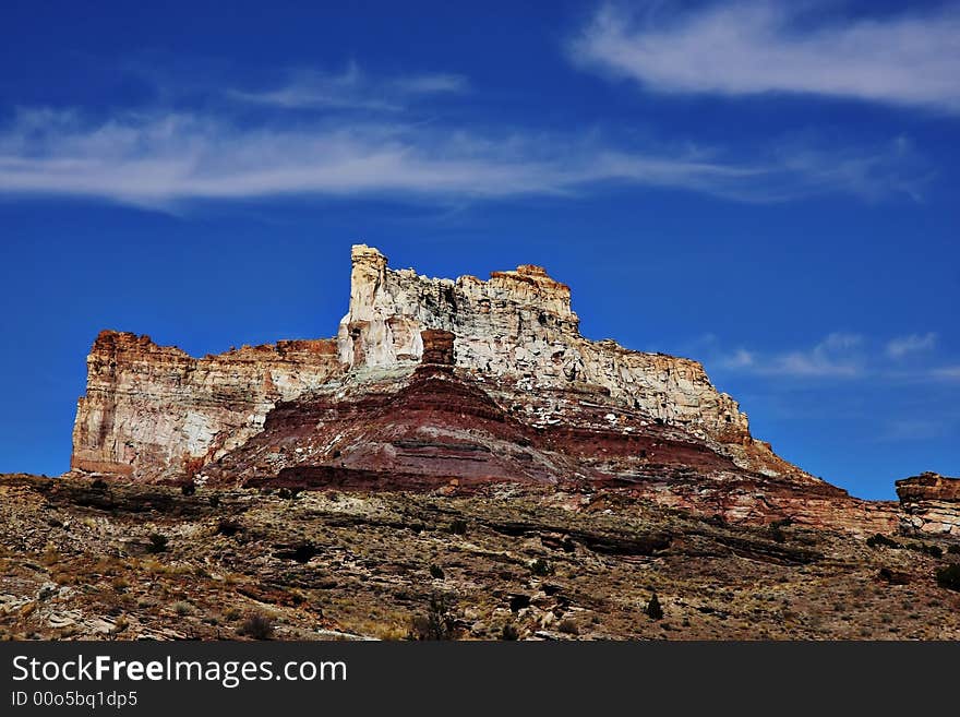 View of Temple Mountain in the San Rafell Swell