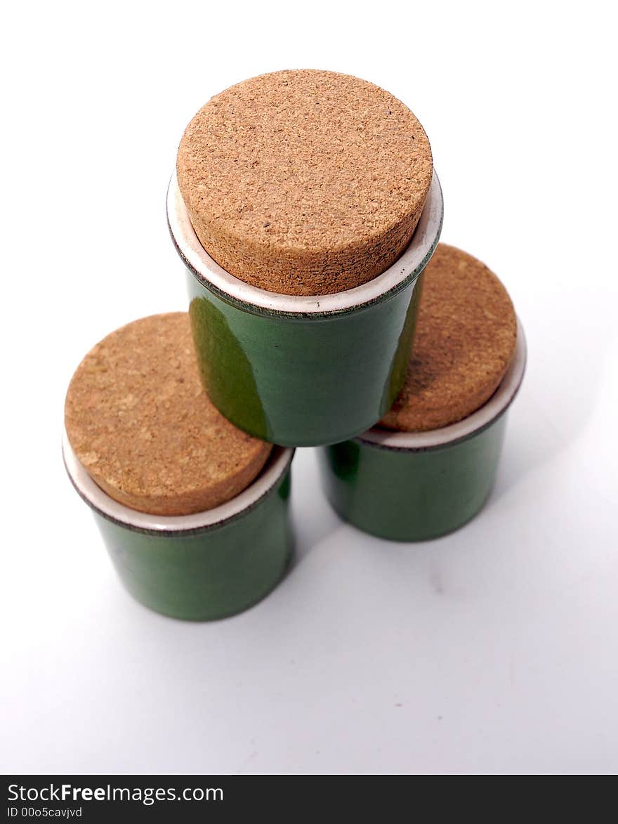 Three Green Jar