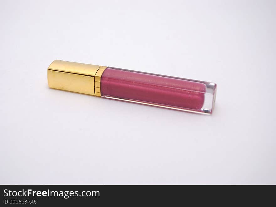 A lipstick on a white isolated background