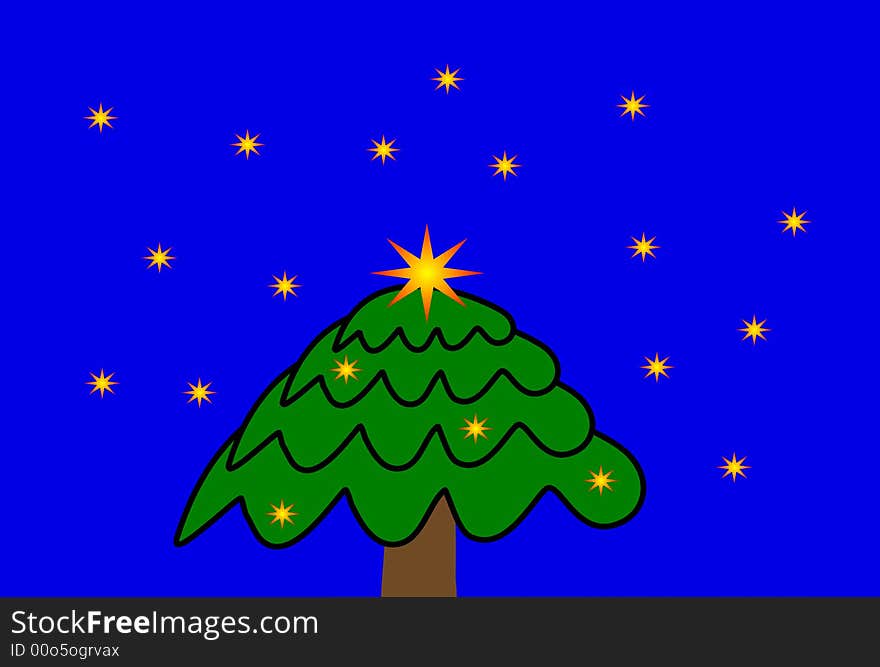 Christmas Tree Cartoon