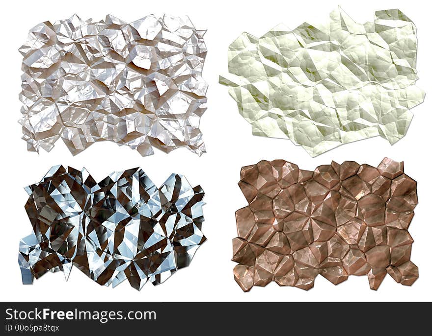 Crumpled, folded textures, abstract background. Crumpled, folded textures, abstract background