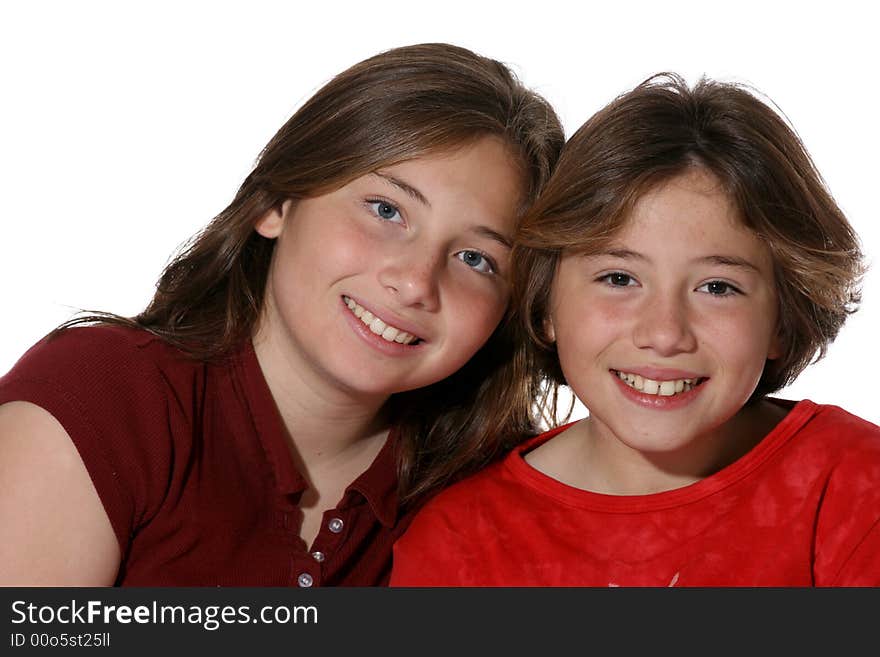 Two young sisters