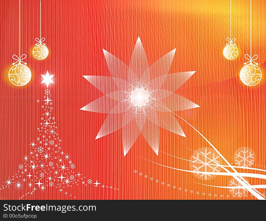 CHRISTMAS background with Christmas decoration