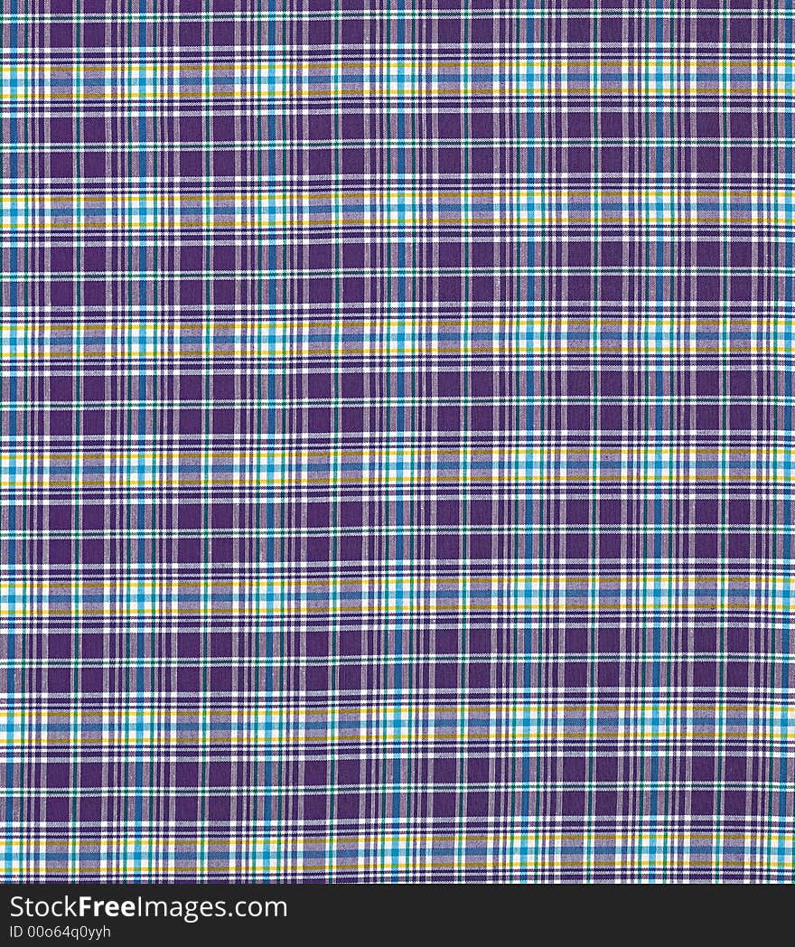 Close-up of a checked table cloth